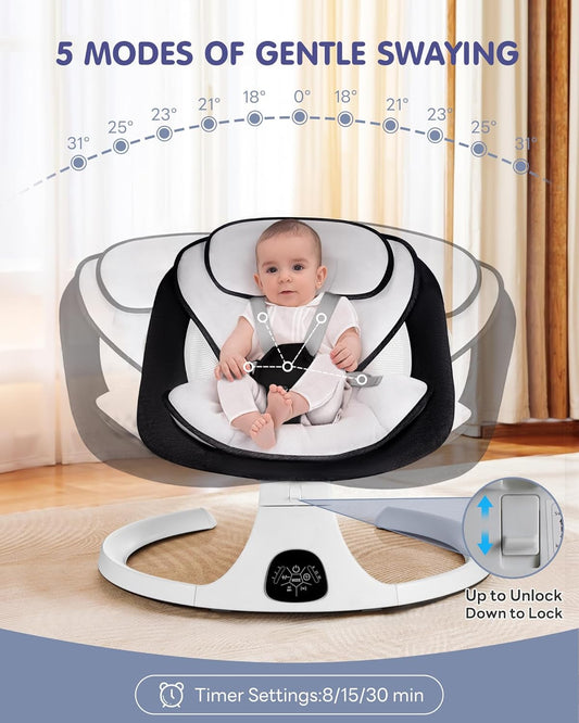 Orbsybaby Baby Swing with Bluetooth Music