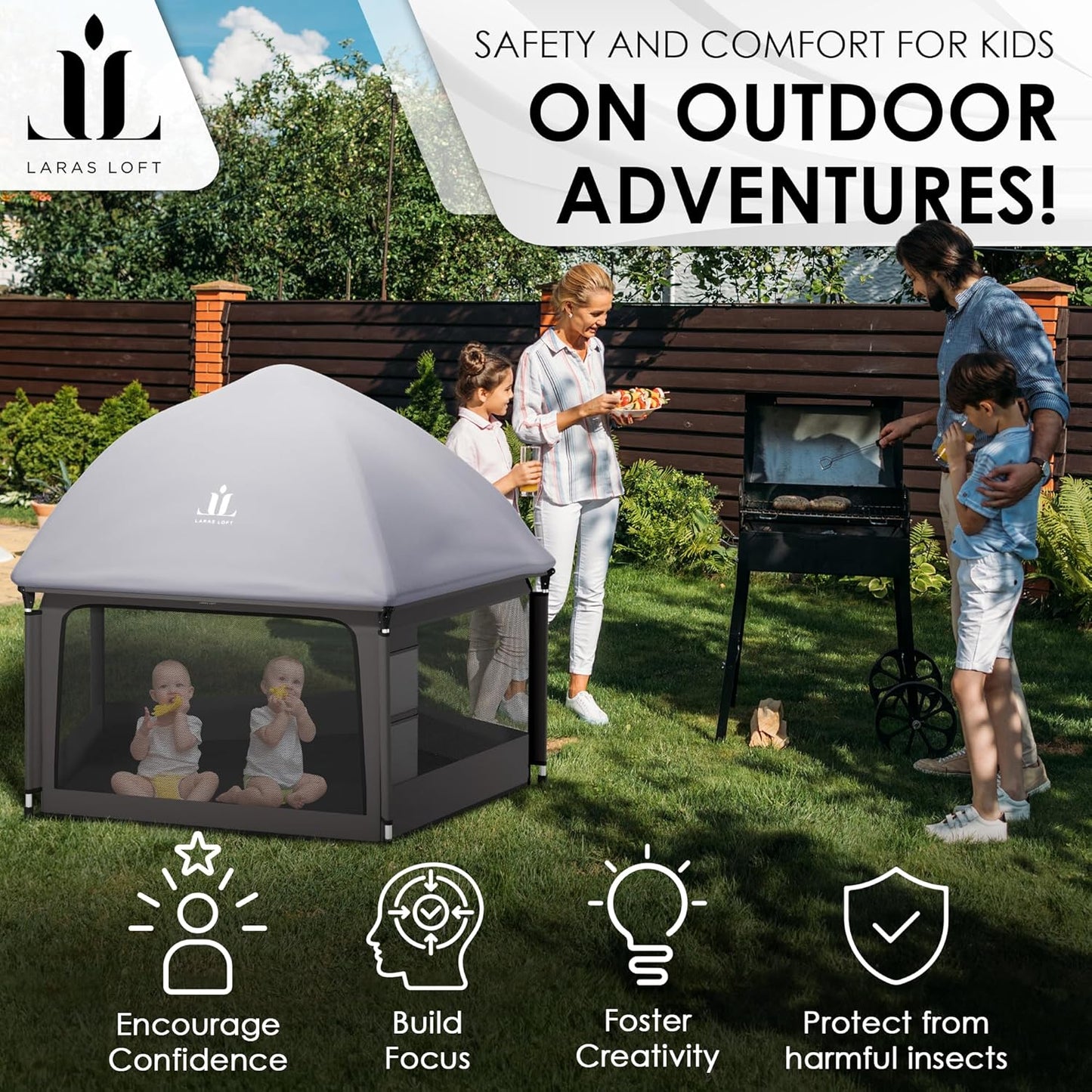 Orbsybaby Luxury Playpen with Canopy